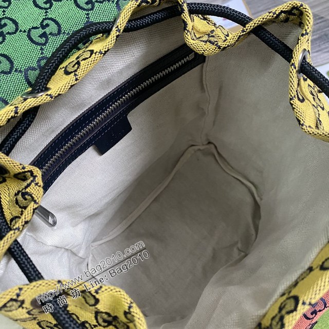 Gucci新款雙肩包 古馳Multicolor系列彩色帆布多功能背包 Gucci經典GG鑽石菱格紋圖案男士雙肩包 658783  ydg3230